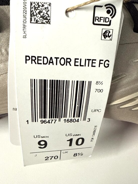 NEW adidas Predator Elite FG Soccer Cleats Men\'s Size 9 / Women 10 Platinum main image 9